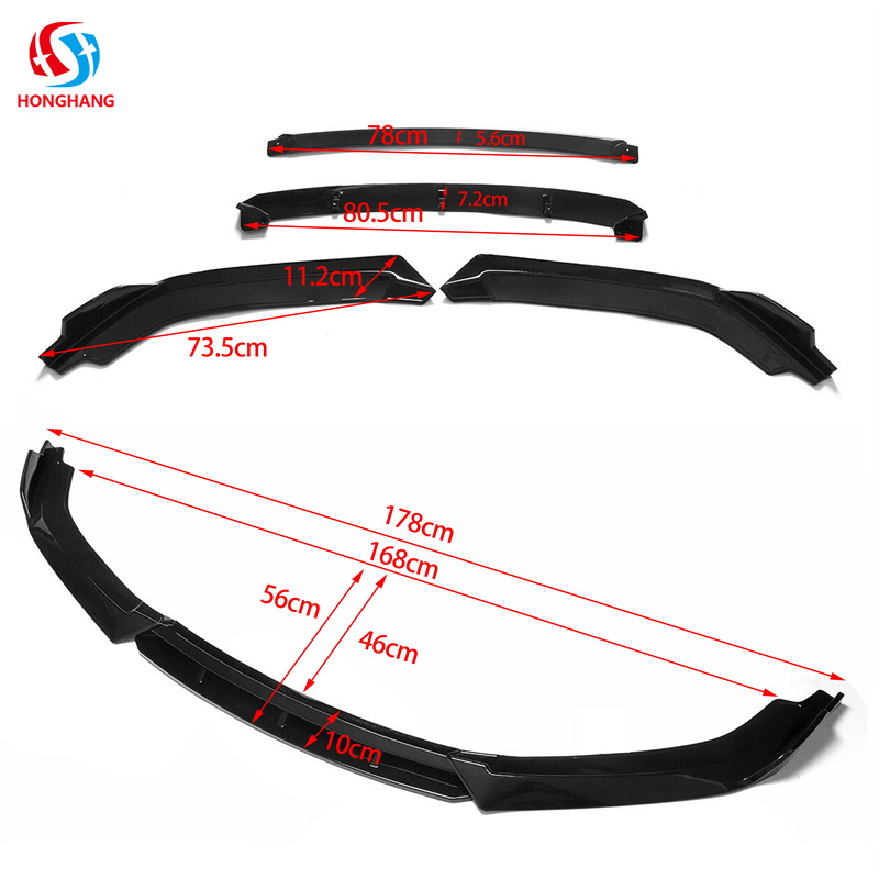 Sport Style Front Bumper Lip Splitter For Honda Civic 2016-2019