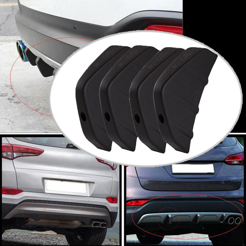 Universal Type D 4pcs/set Rear Diffuser Rear Bumper Lip For All Cars Benz BMW Audi Honda