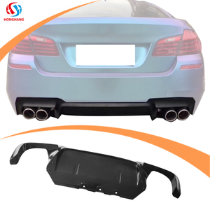 Bmw 5 Series F10 Rear Bumper Diffuser Competitive Gloss Black Style 