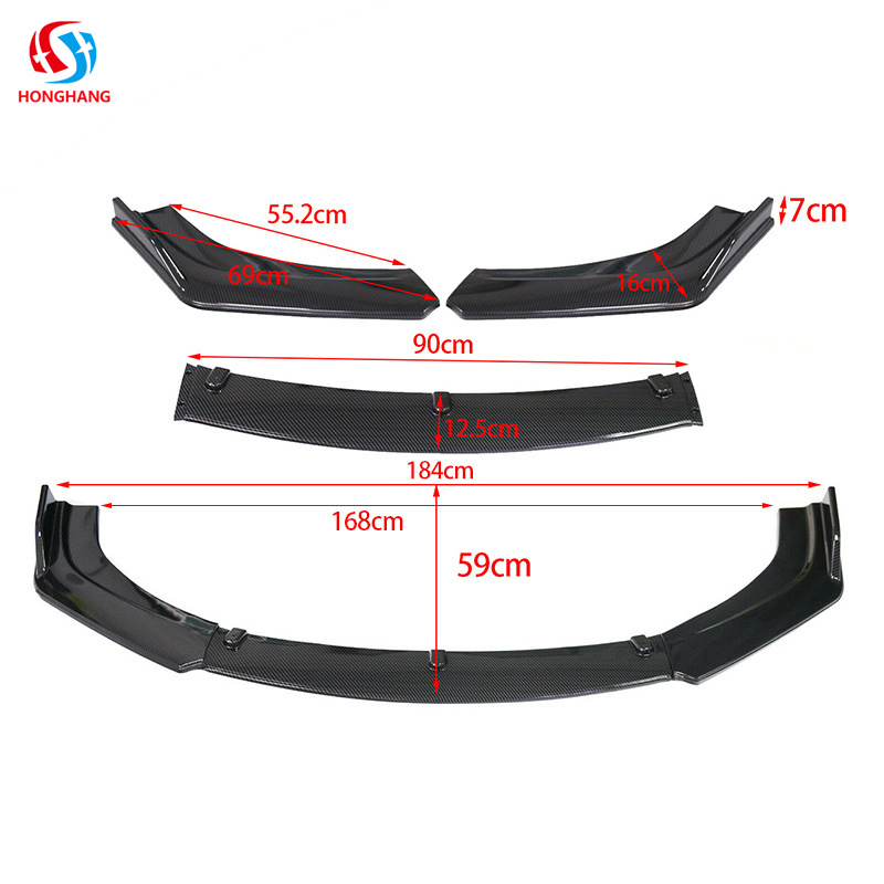 Honda Civic 10th Gen Front Bumper Lip Splitter 2016 2017 2018 2019
