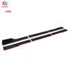 Black+Red Car Side Body Protector Lip Side Skirts Spoiler For All Cars Toyota Honda Benz BMW Audi VW