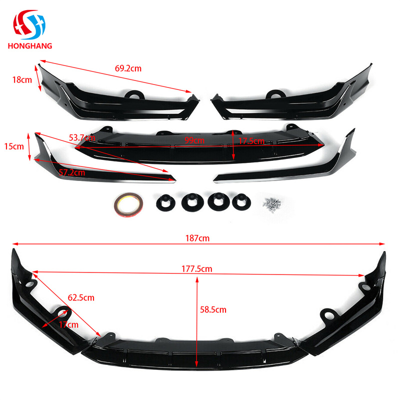 5-stages Honda Accord Front Bumper Lip Splitter 2018 2019 2020 2021