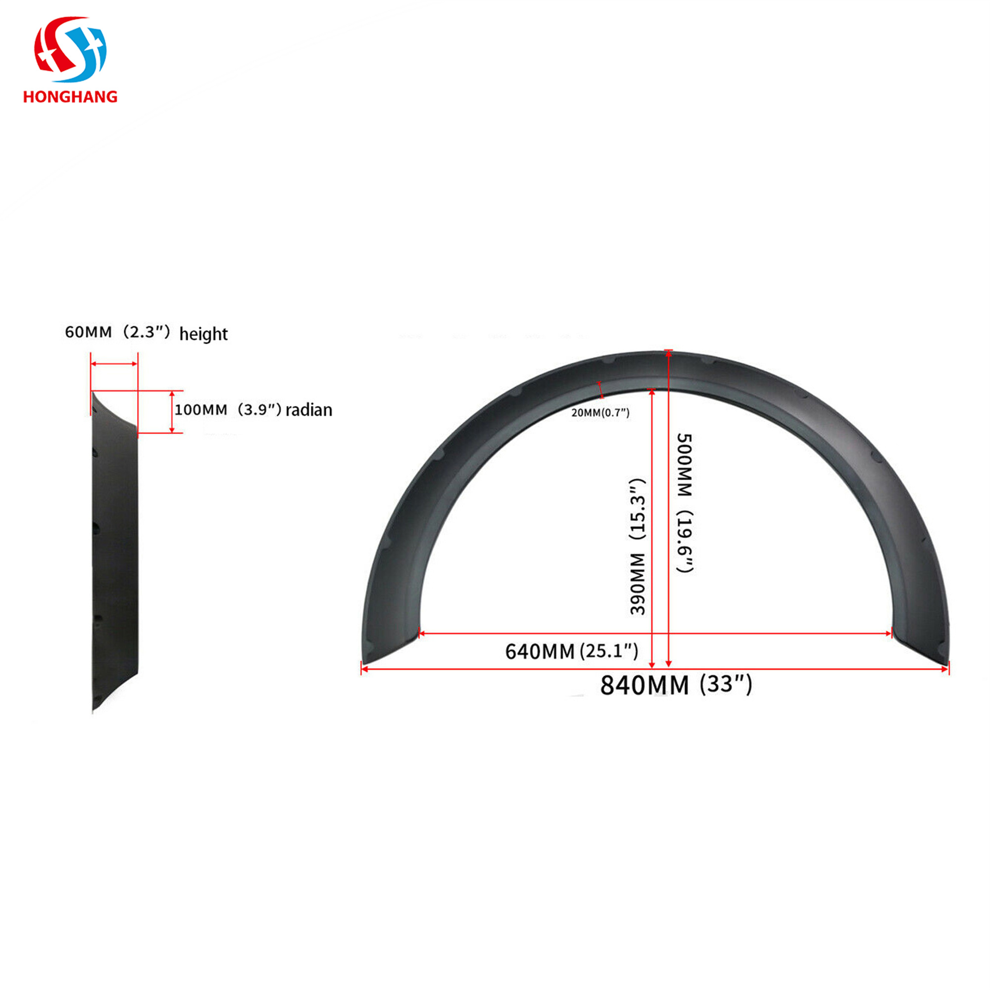 Type B 4pcs/set Big Size Universal Fender Flares For All SUV Cars 